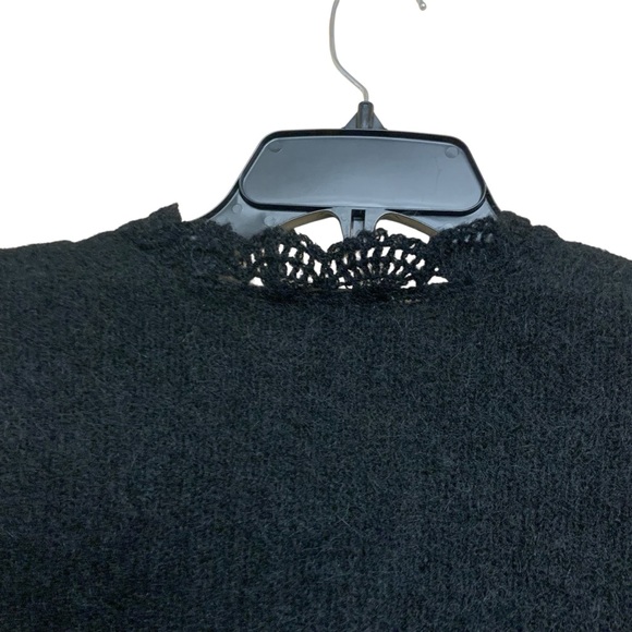 La Maille Sezane Angie Cardigan Sweater Womens XS Black Crochet, Feminine New - Picture 9 of 16